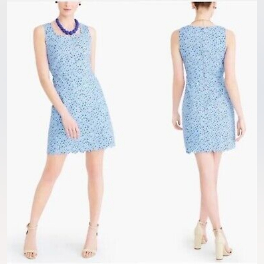 J. Crew Factory Blue Floral Mini Dress